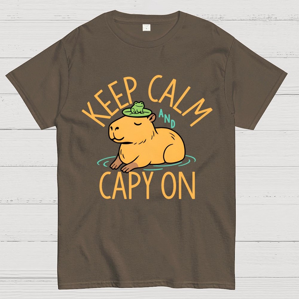 Keep Calm And Capy On Geek T-Shirt