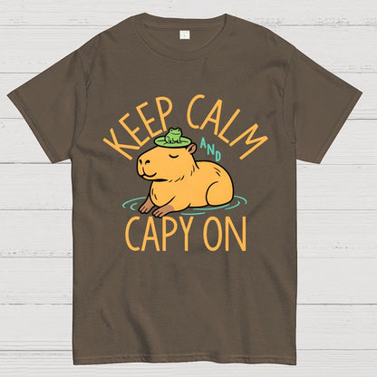 Keep Calm And Capy On Geek T-Shirt
