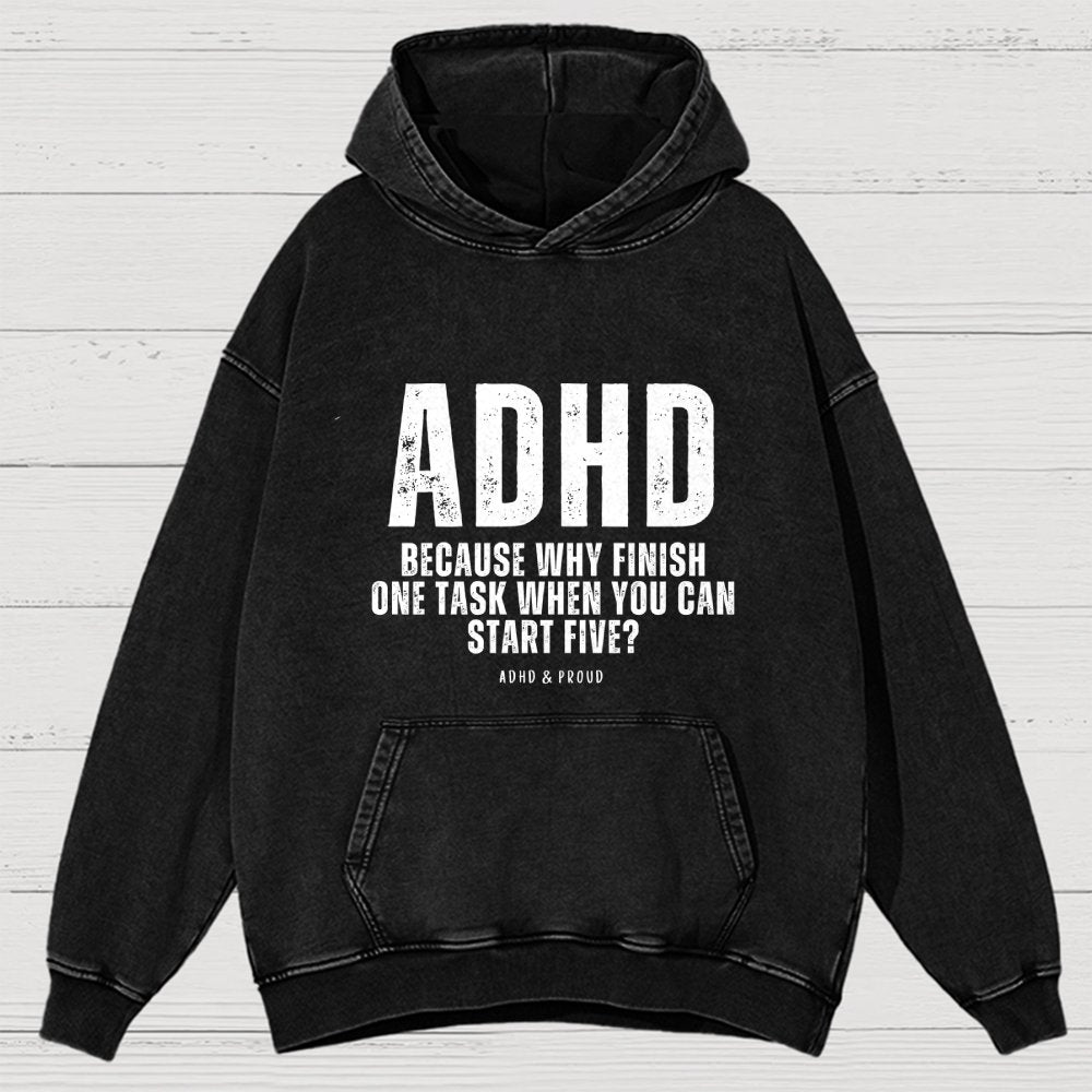 ADHD Vintage Distressed Hoodie