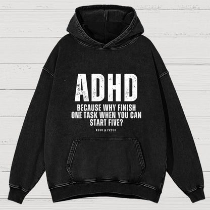 ADHD Vintage Distressed Hoodie