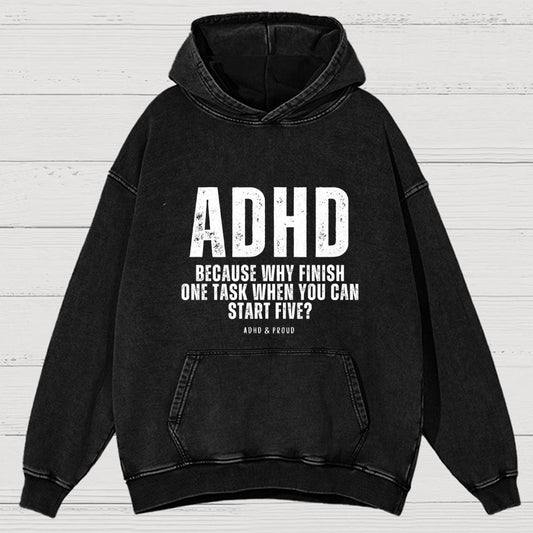 ADHD Vintage Distressed Hoodie