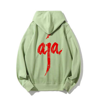 Aja Printed Back Unisex Cotton Hoodie