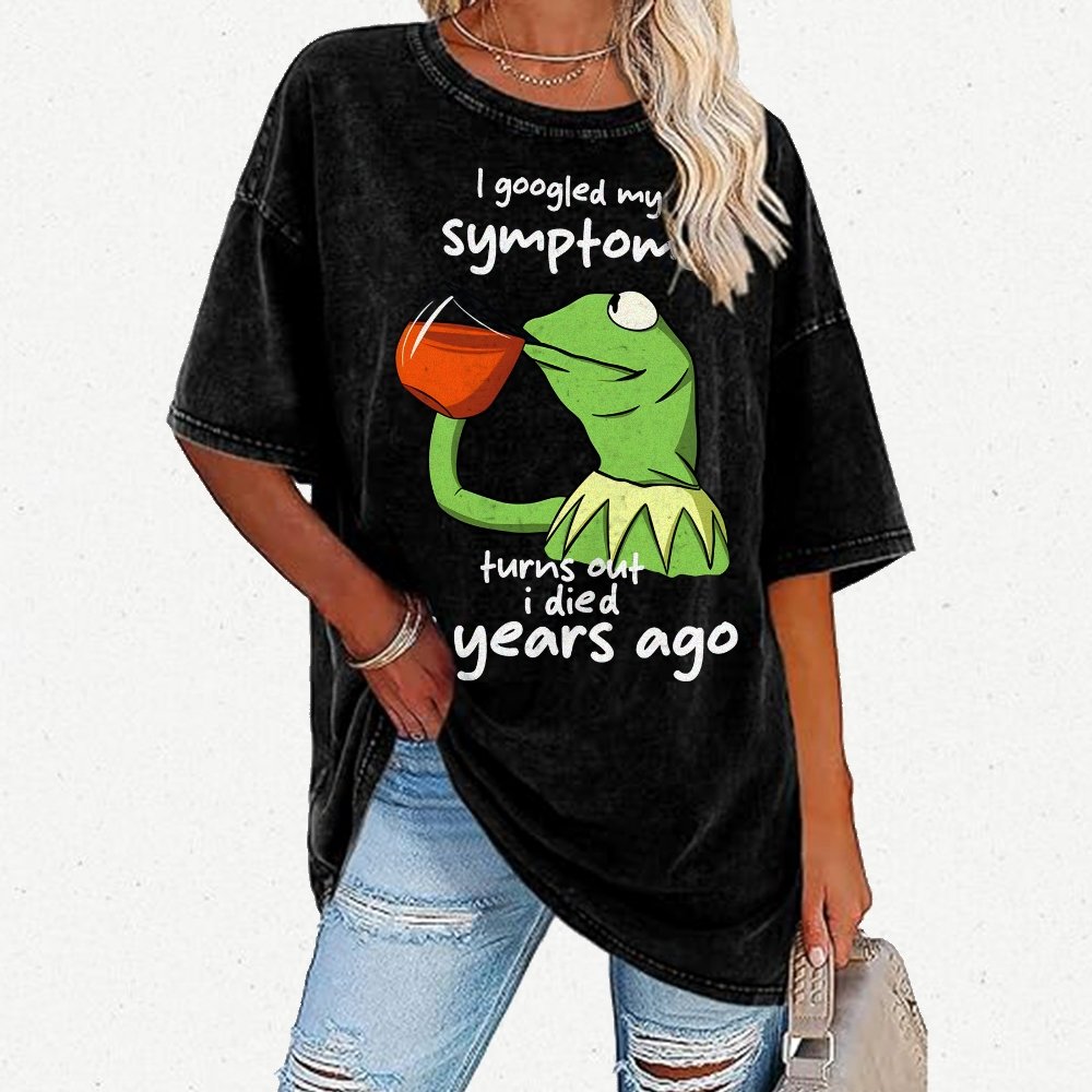 Goolged Symptoms Vintage Distressed T-shirt