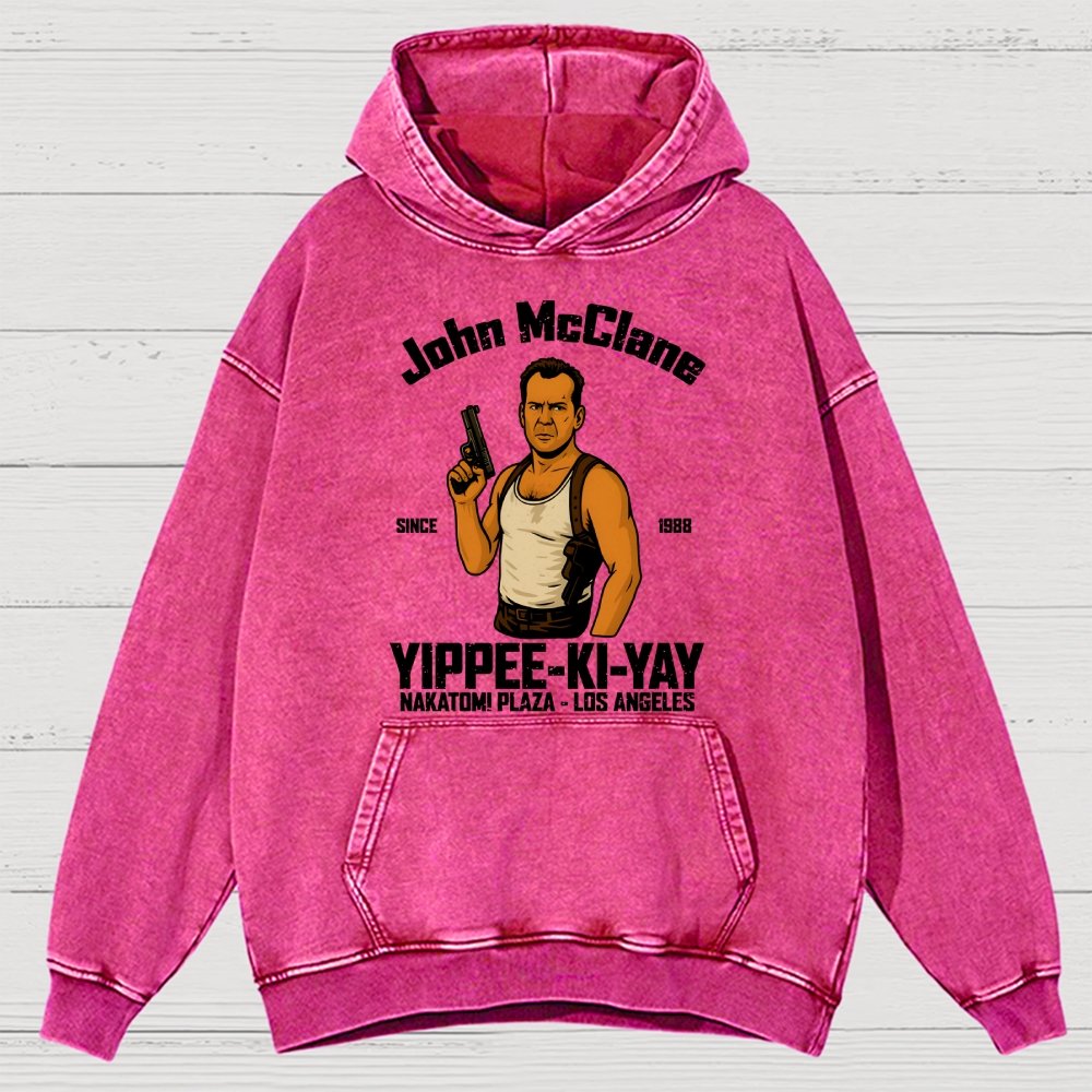 Yippee Ki Yay Vintage Distressed Hoodie
