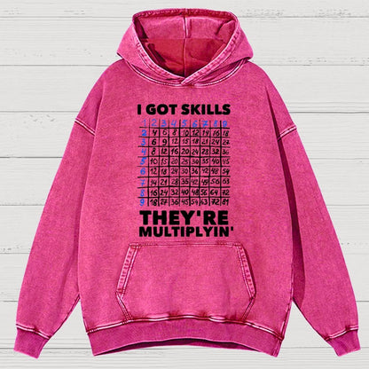 Math Got Skills Multiplying Vintage Distressed Hoodie