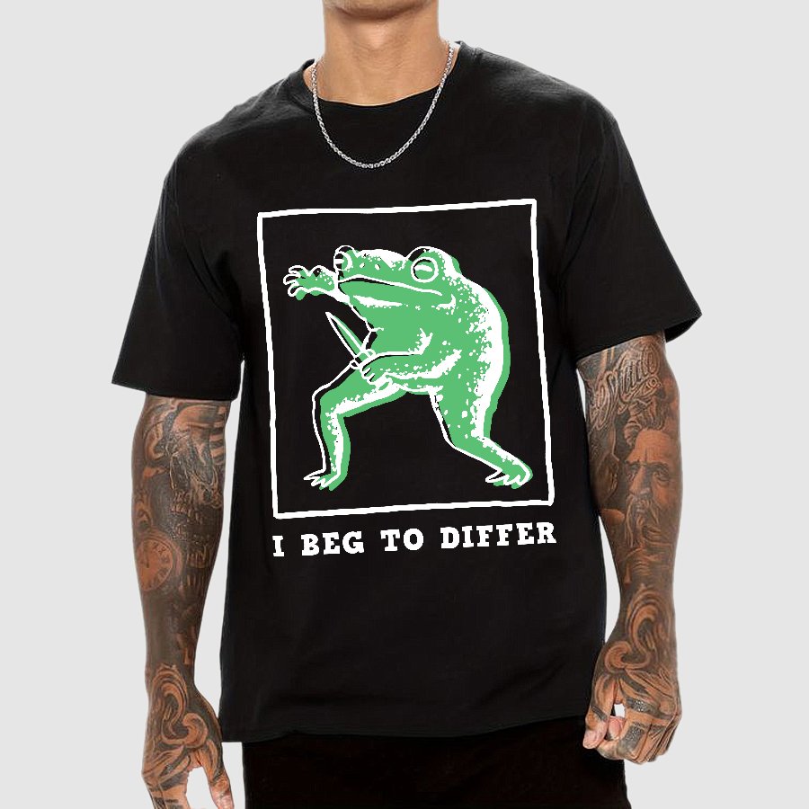 I Beg To Differ Frog Geek T-Shirt
