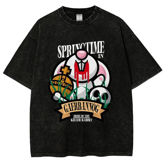 Spring Killer Rabbit Vintage Distressed T-shirt