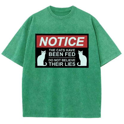 Cats Have Been Fed Vintage Distressed T-shirt