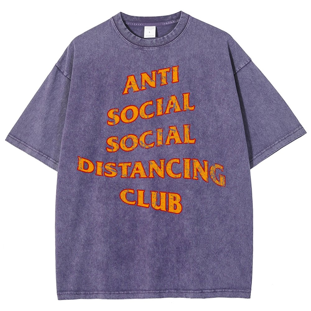 Social Distancing Club Vintage Distressed T-shirt