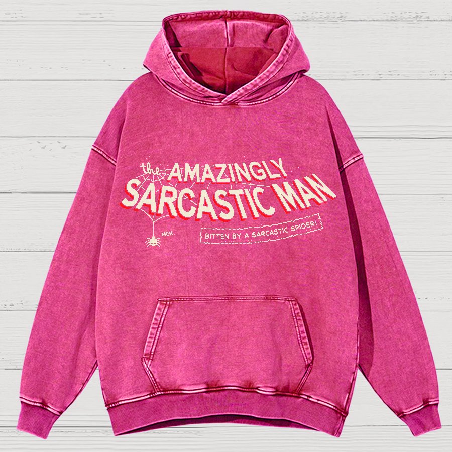 Amazingly Sarcastic Man Vintage Distressed Hoodie
