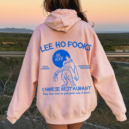 Lee Ho Fooks Chinese Restaurant Printed Back Unisex Cotton Hoodie