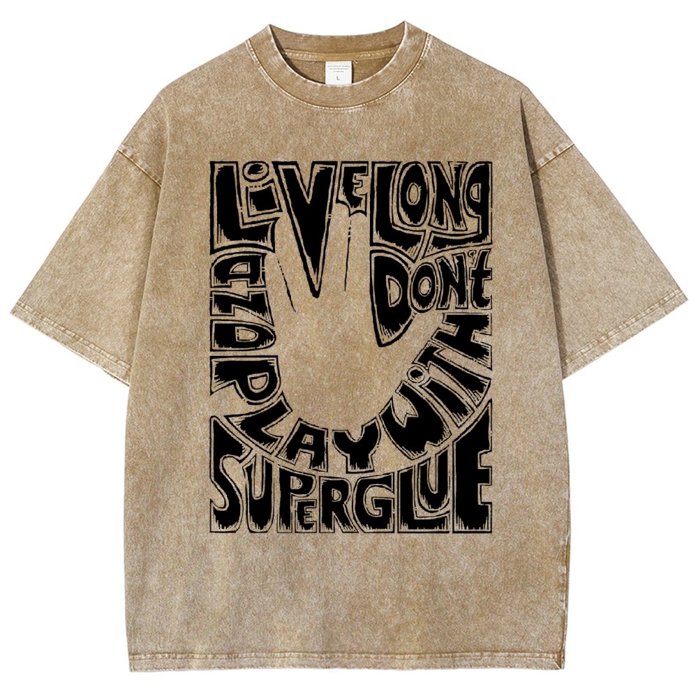 Don't Play With Superglue Vintage Distressed T-shirt