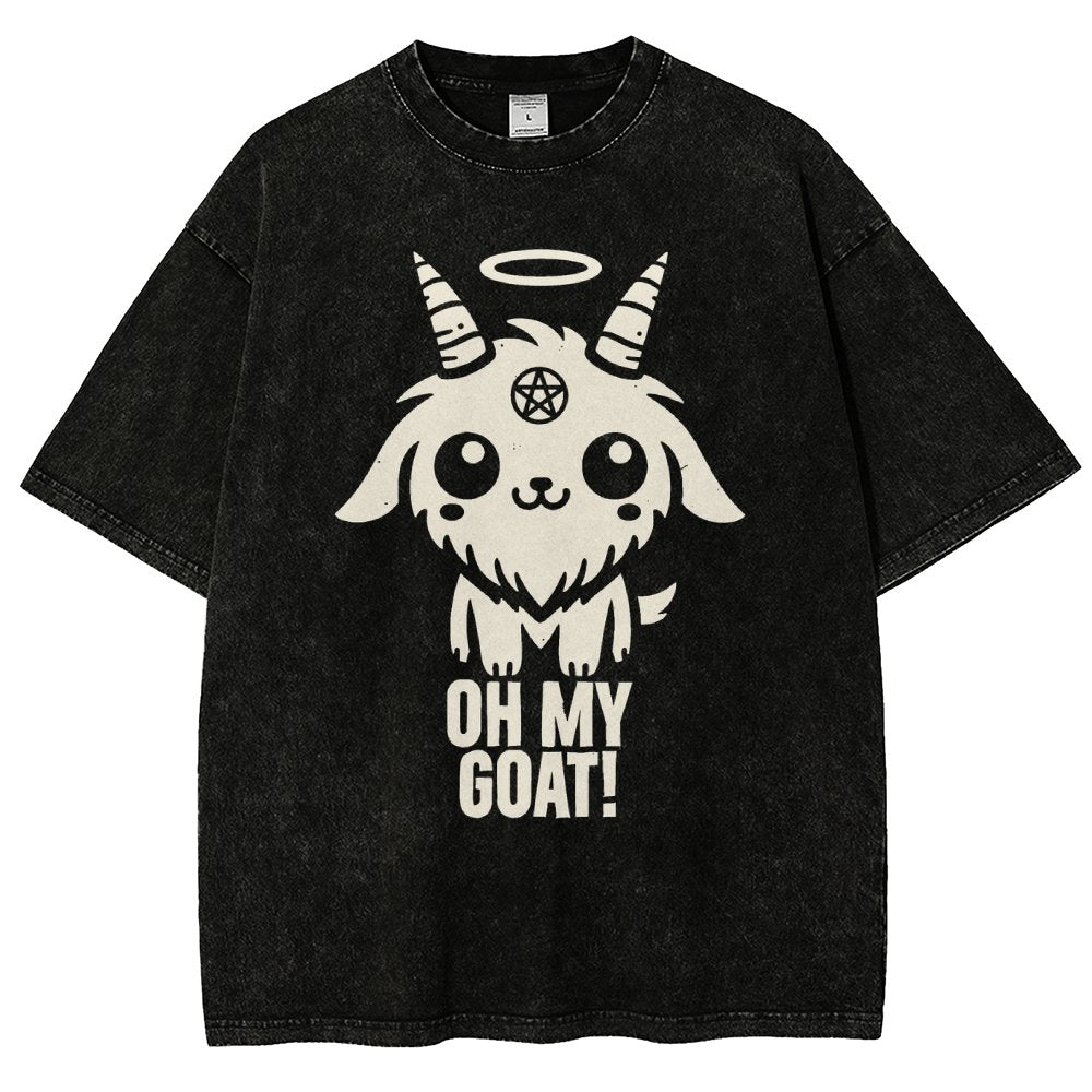 Oh my goat Vintage Distressed T-shirt