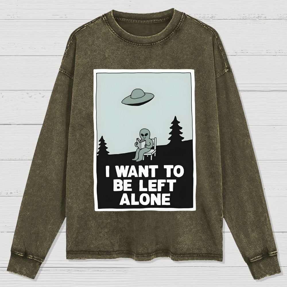 Extraterrestrial Introvert Washed Long Sleeve Tee