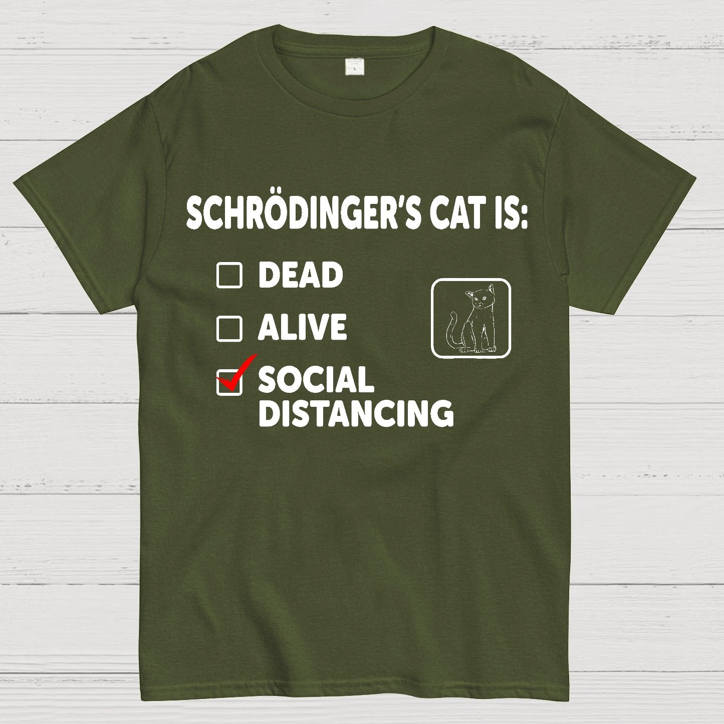 Schrodinger's Social Distancing Geek T-Shirt