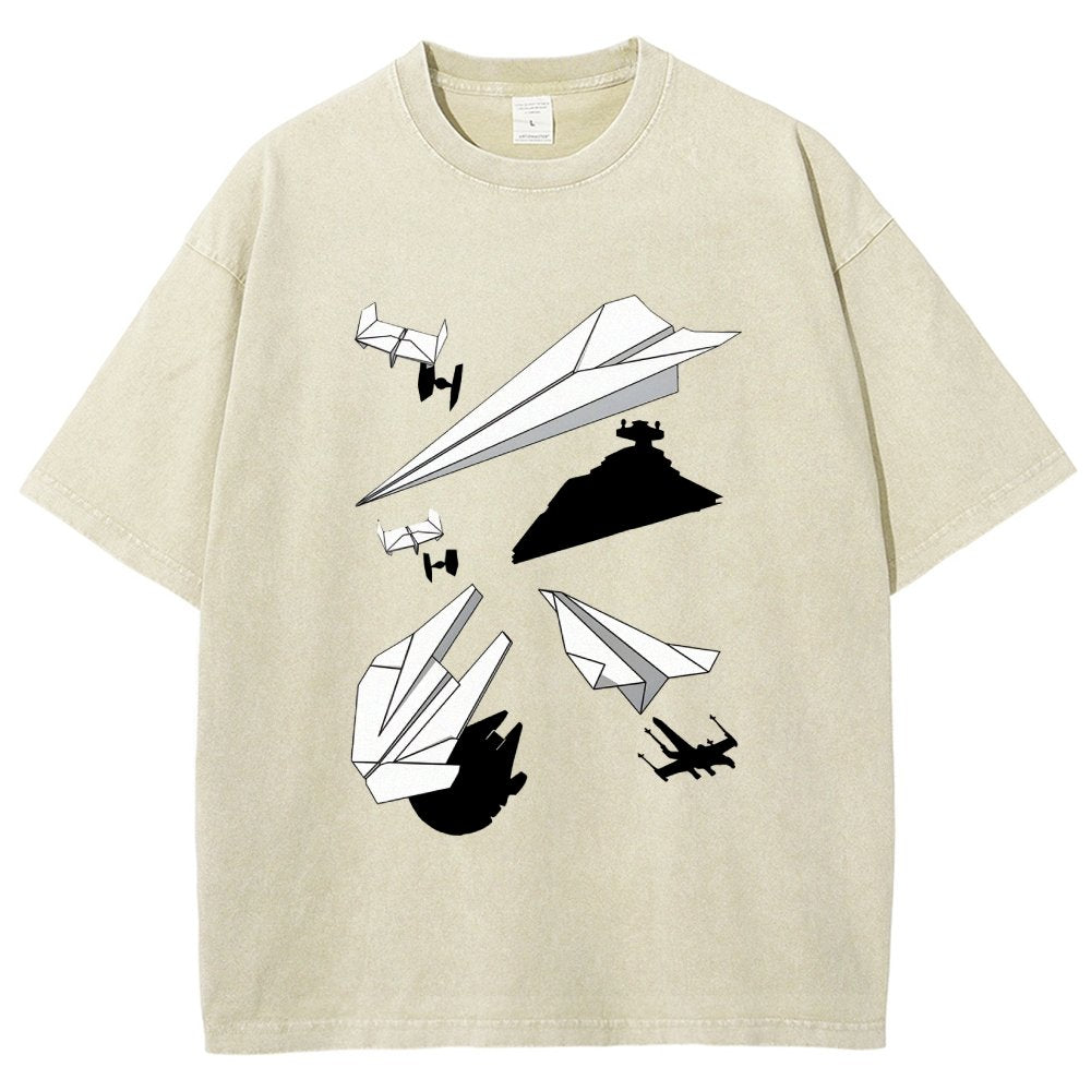 Paper Wars Vintage Distressed T-shirt 2601000782