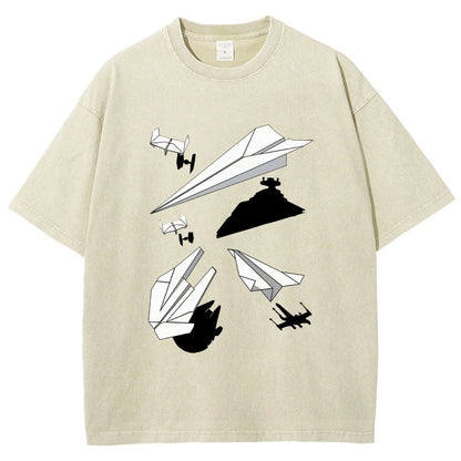 Paper Wars Vintage Distressed T-shirt 2601000782