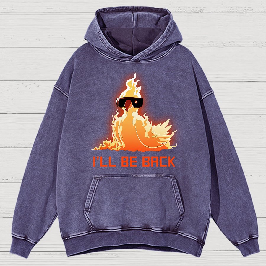 I'll Be Back Vintage Distressed Hoodie