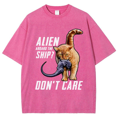 Top Cat Alien Aboard The Ship Don’t Care Vintage Distressed T-shirt
