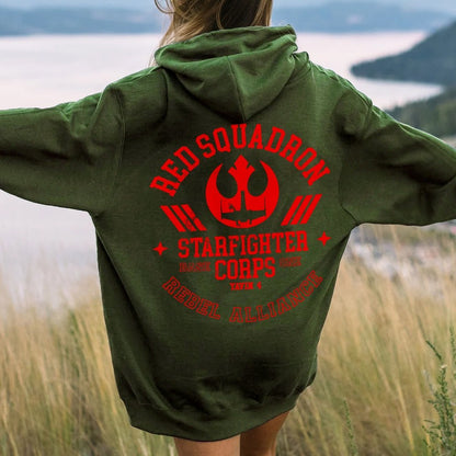 Red Team Base One Printed Back Unisex Cotton Hoodie