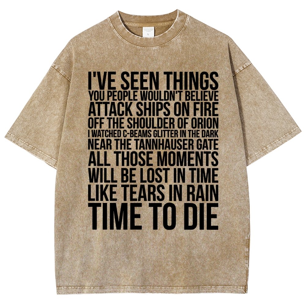 Like Tears In Rain...Time To Die Vintage Distressed T-shirt