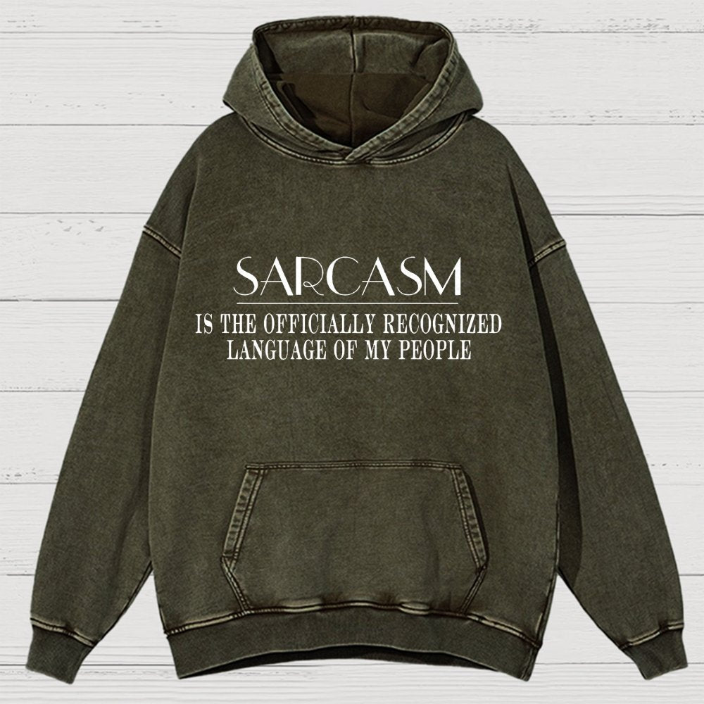 Fluently Sarcastic Vintage Distressed Hoodie