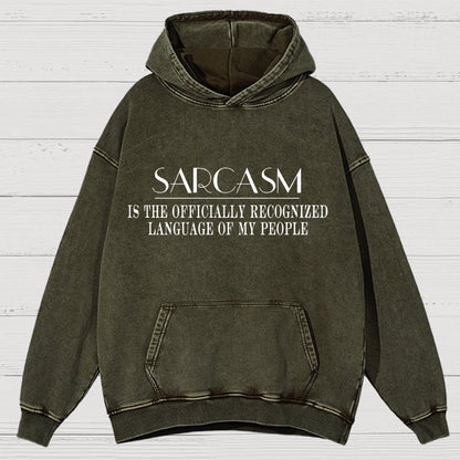 Fluently Sarcastic Vintage Distressed Hoodie