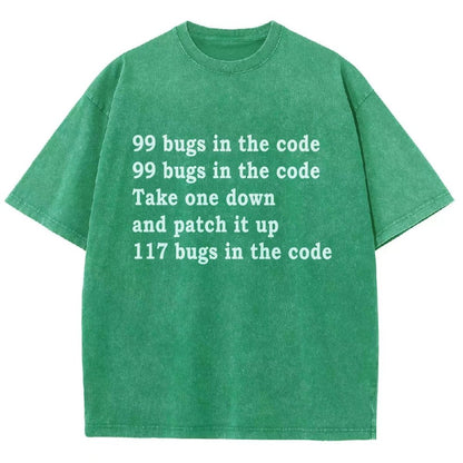 99 Bugs In The Code Vintage Distressed T-shirt