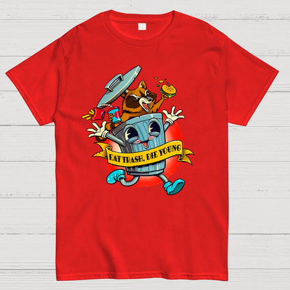 Eat Trash Die Young Vintage Cartoon Classic Geek T-Shirt