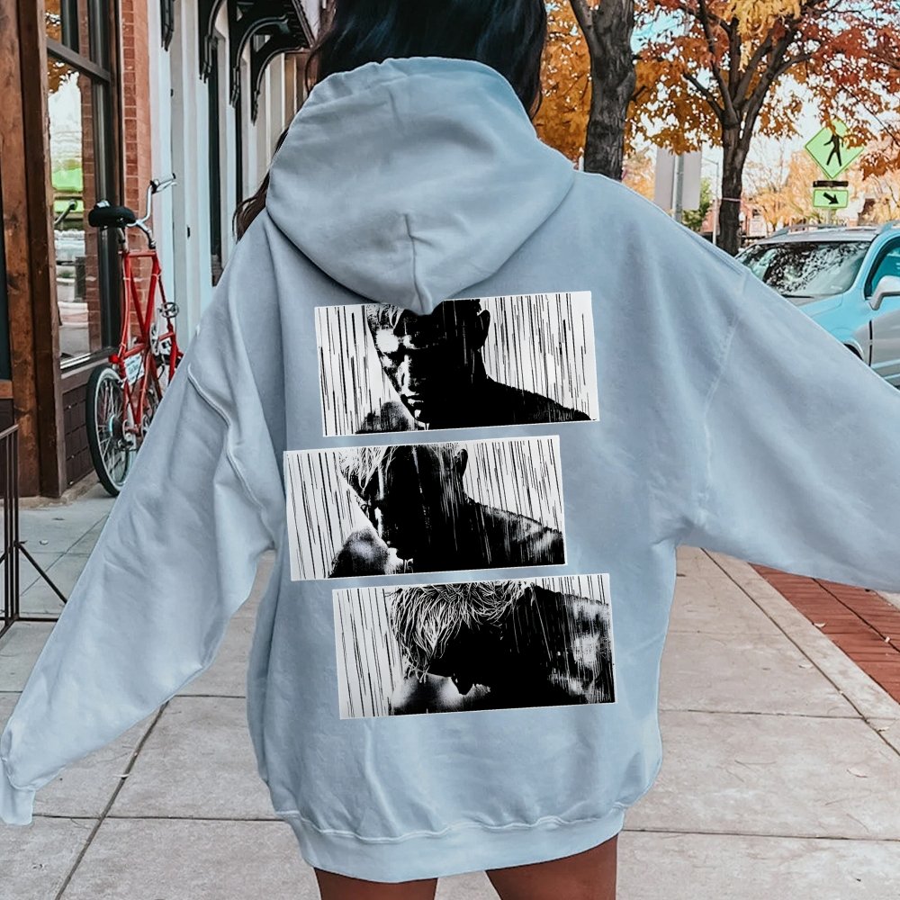 Tears In Rain Printed Back Unisex Cotton Hoodie