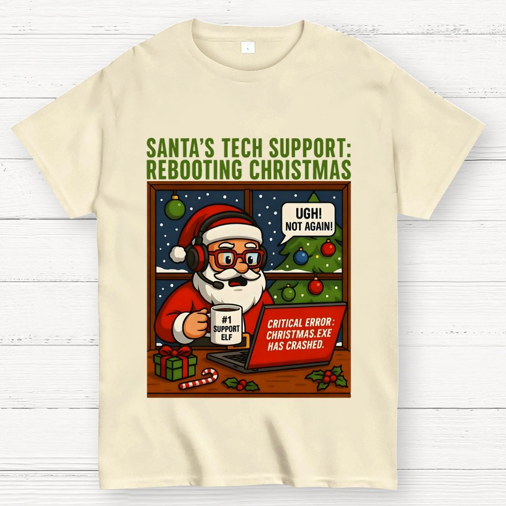 Santa's Tech Support  Geek T-Shirt