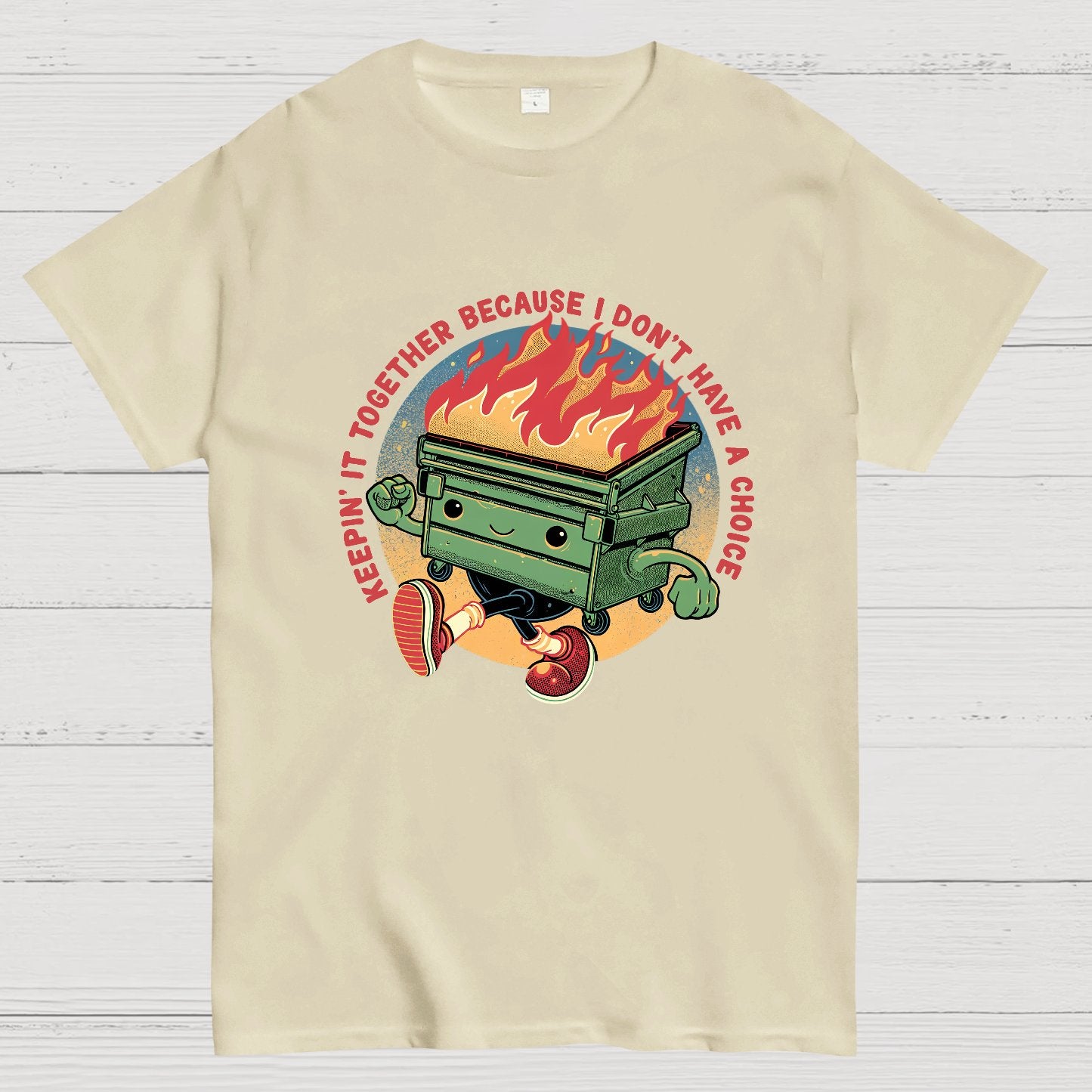 Flaming Dumpster Nerdy T-Shirt