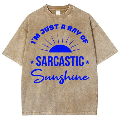 I'm Just A Ray Of Sarcastic Sunshine, Funny Sarcastic Sayings Vintage Distressed T-shirt
