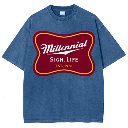 Millennial Sigh Life Vintage Distressed T-shirt