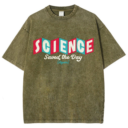 Science Saved the Day Vintage Distressed T-shirt