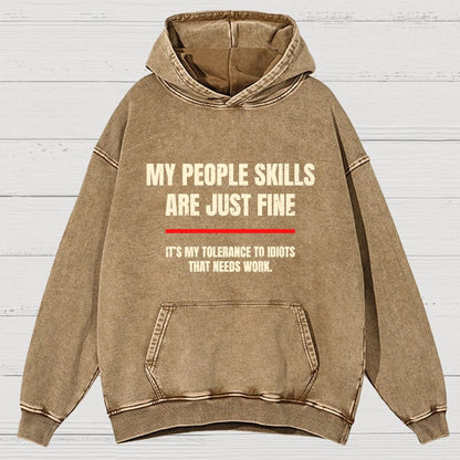 My People Skills Are Fine Vintage Distressed Hoodie