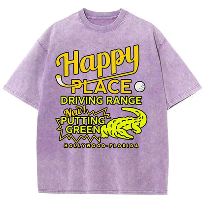 Happy Place Driving Range Vintage Distressed T-shirt