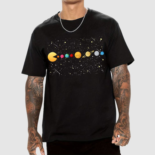 Funny Solar System - Astronauts Space Video Games Geek T-Shirt