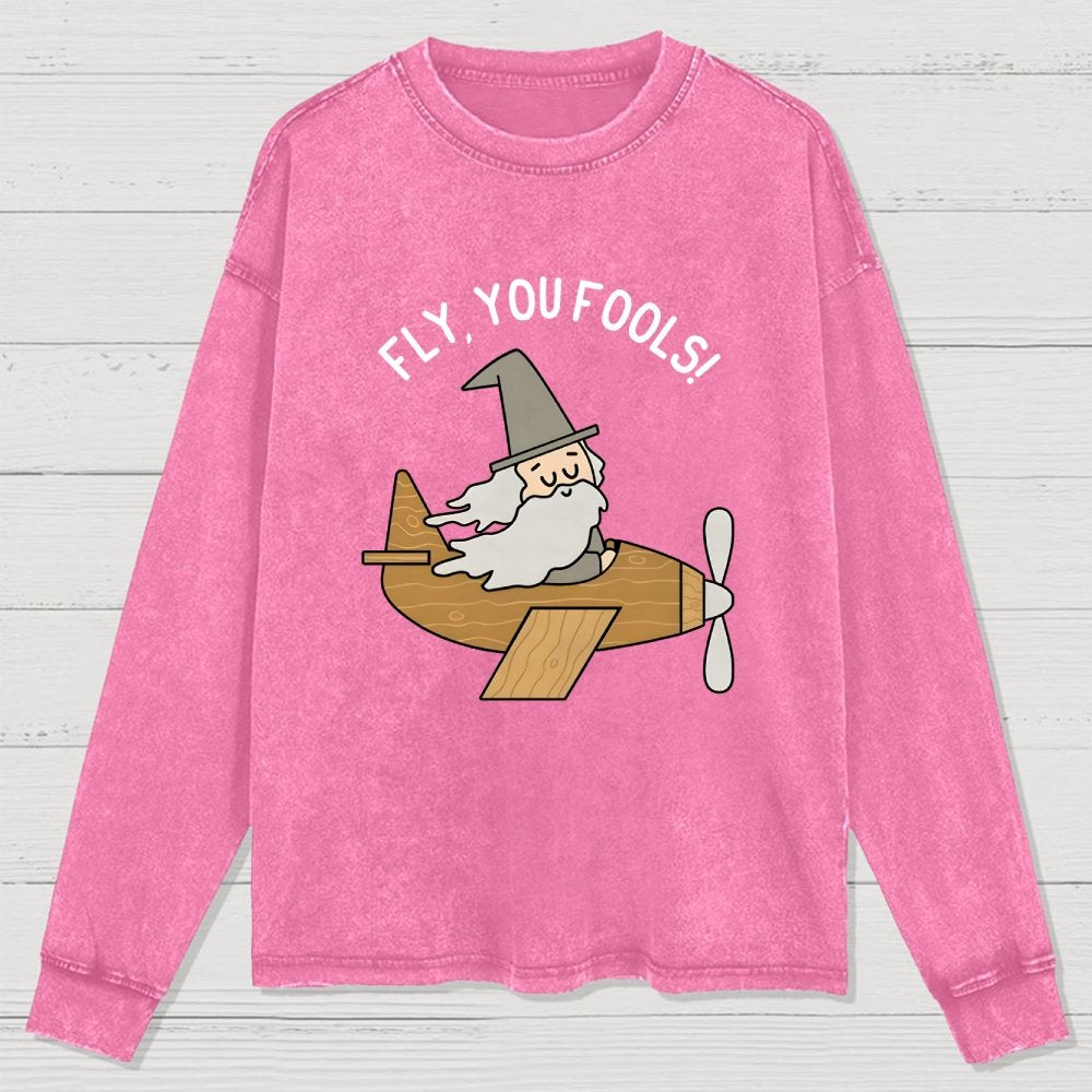 Fly Fools Washed Long Sleeve Tee