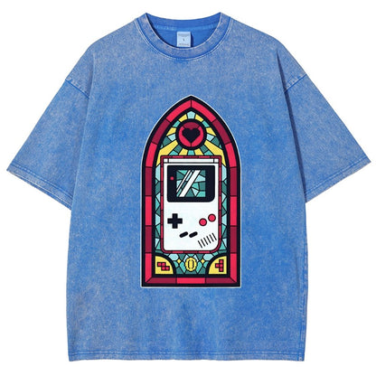 8bit Stained Glass Vintage Distressed T-shirt