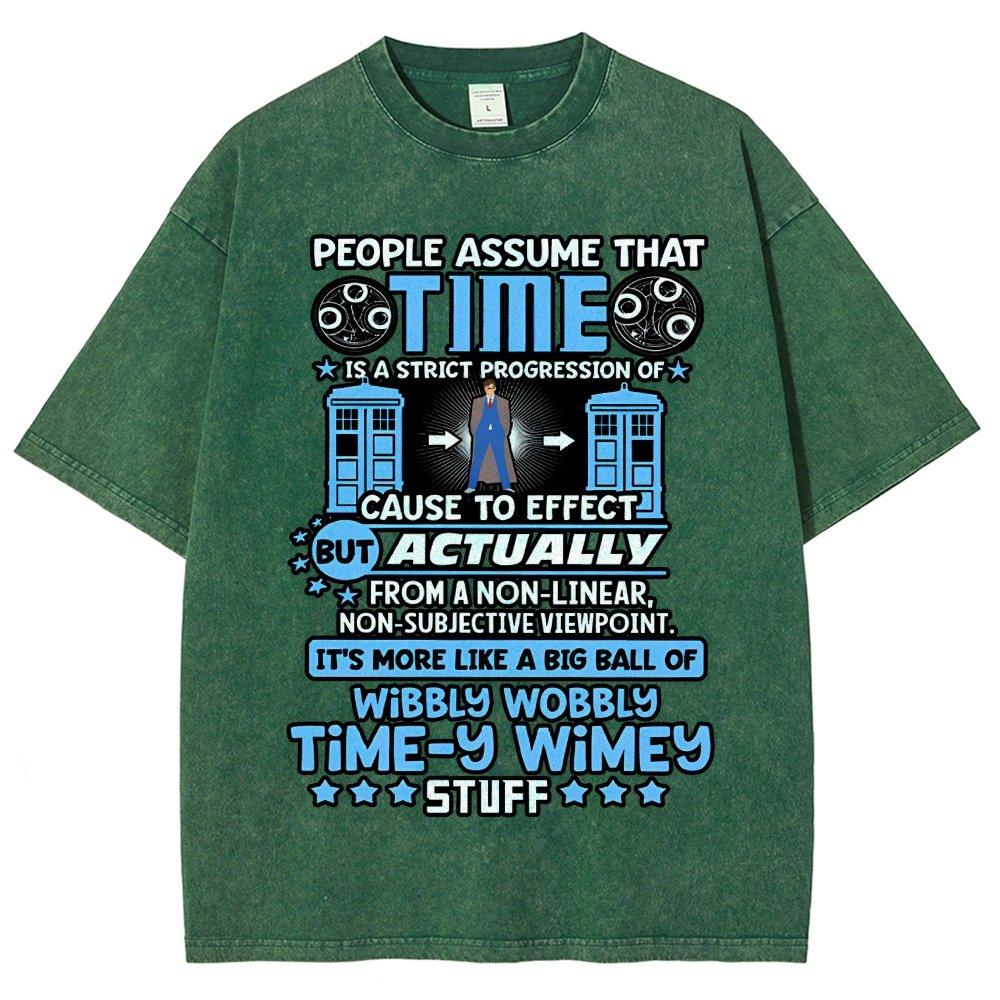 Wibbly Wobbly Timey Wimey Stuff  Vintage Distressed T-shirt