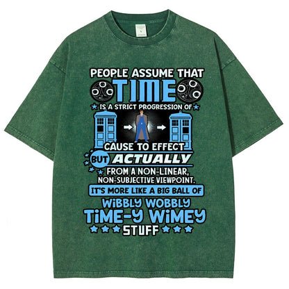 Wibbly Wobbly Timey Wimey Stuff  Vintage Distressed T-shirt