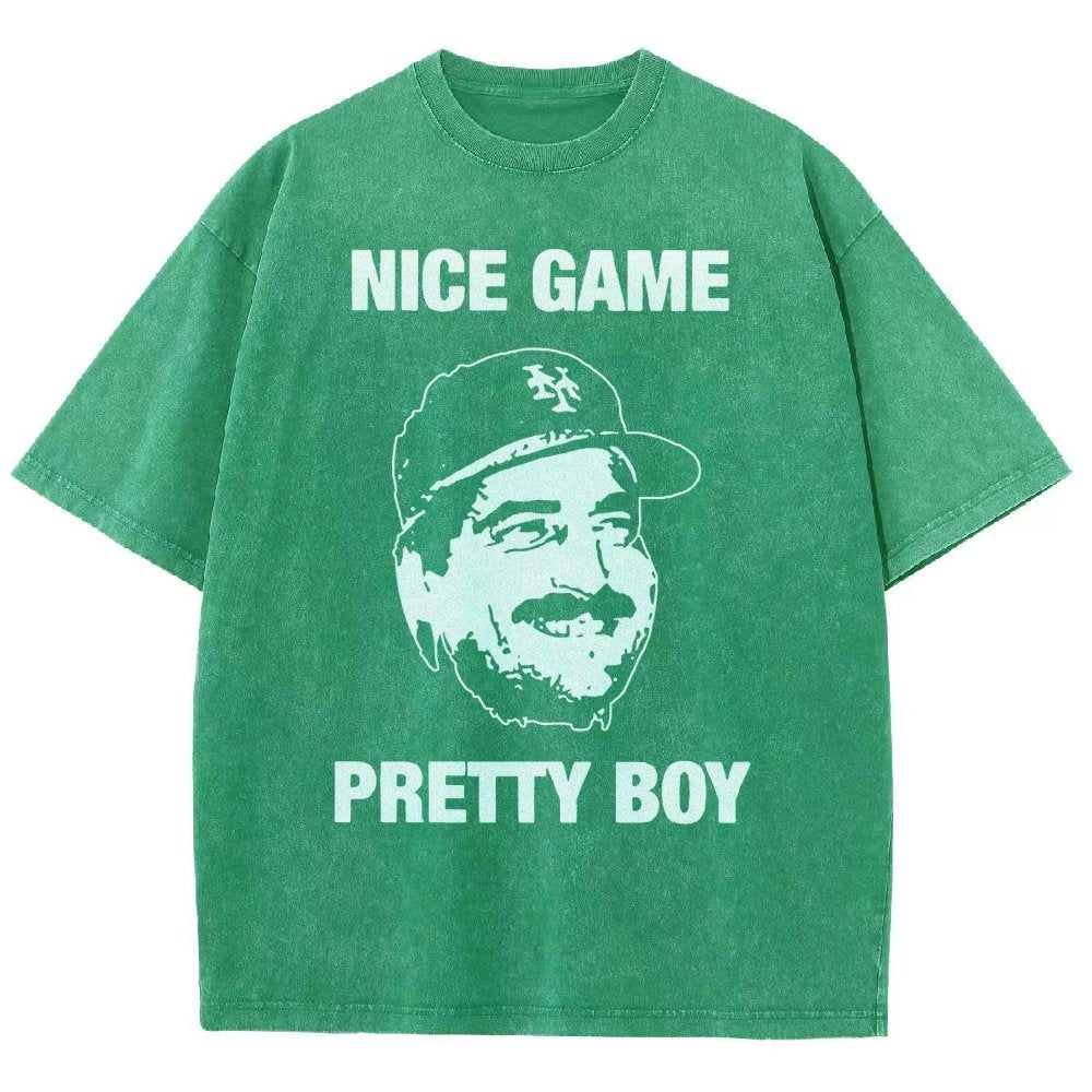 NICE GAME PRETTY BOY  Vintage Distressed T-shirt