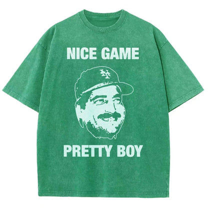 NICE GAME PRETTY BOY  Vintage Distressed T-shirt