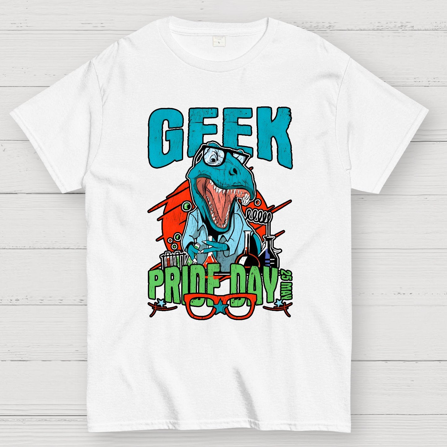Geek Pride Day Dinosaur Rex Geek T-Shirt
