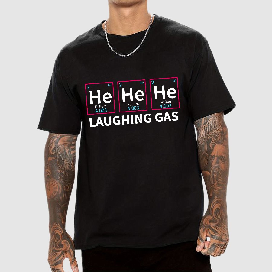 Laughing Gas Periodic Table of Elements Geeky T-Shirt