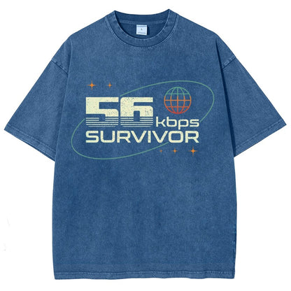 56 Kbps Survivo Buy Now Vintage Distressed T-shirt