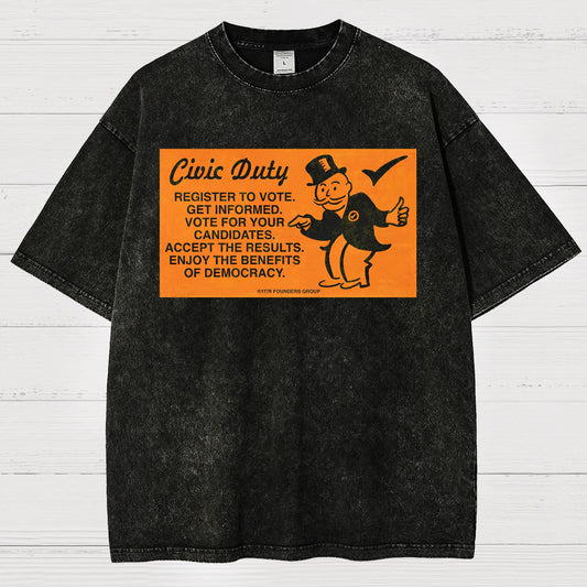 Civic Duty Card. Sarcasm Vintage Distressed T-shirt