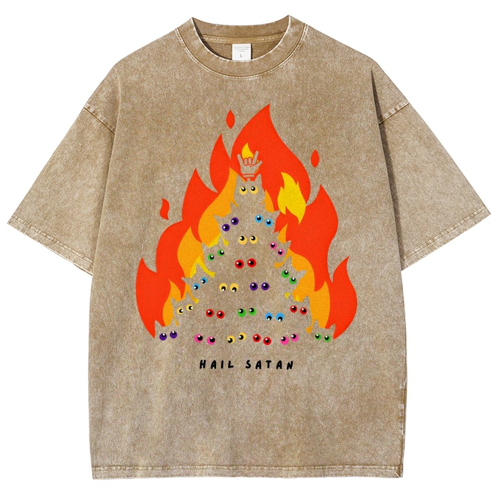 Hail Satan Vintage Distressed T-shirt