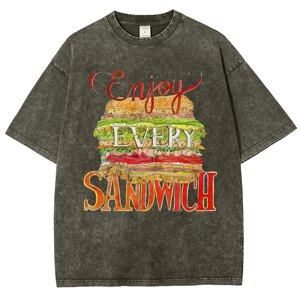 Enjoy Every Sandwich  Vintage Distressed T-shirt